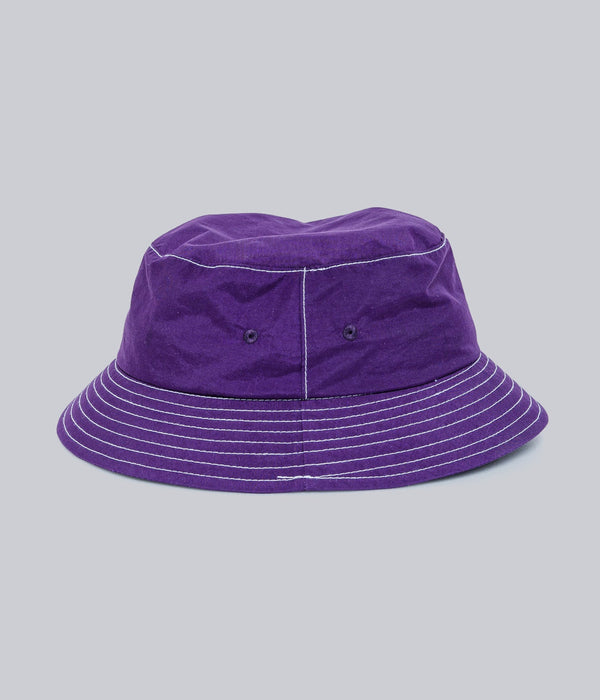 LITE YEAR "Japanese Nylon Taffeta Bucket Hat" Eggplant - WEAREALLANIMALS