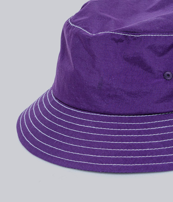 LITE YEAR "Japanese Nylon Taffeta Bucket Hat" Eggplant - WEAREALLANIMALS