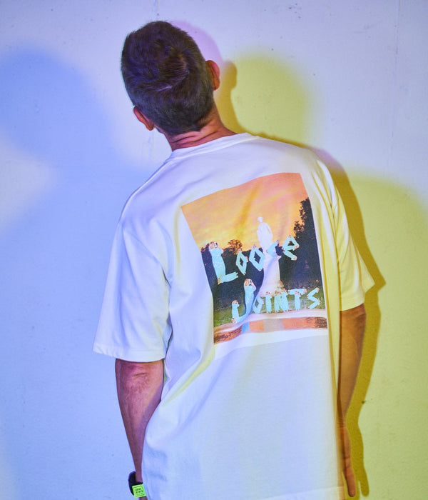 LOOSEJOINTS "SO MITSUYA - 'Grandma font' S/S TEE" WHT - WEAREALLANIMALS