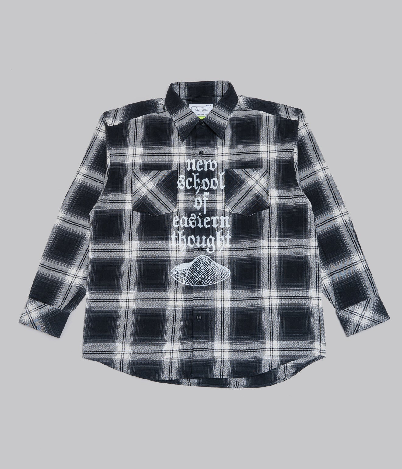 LOOSEJOINTS≒Rafu "TURTLEHEADS - 'Confucius' Flannel shirt" BLACK - WEAREALLANIMALS