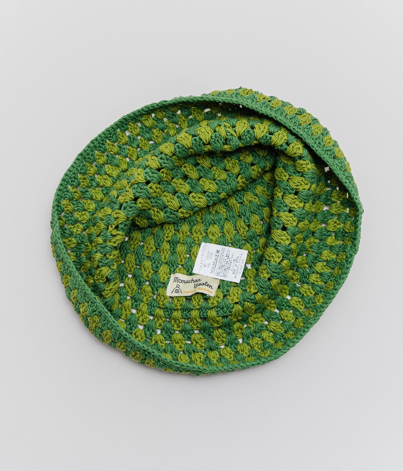 MacMahon Knitting Mills+niche. "Deeper Hat - Combi" Green - WEAREALLANIMALS