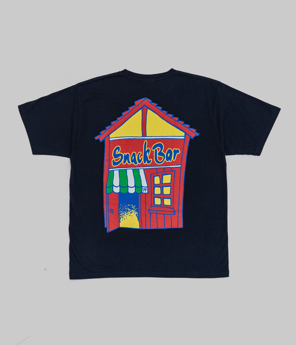 Public Possession "SNACK BAR" T-Shirt Navy Blue - WEAREALLANIMALS