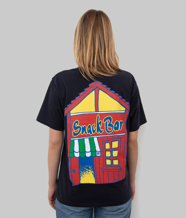 Public Possession "SNACK BAR" T-Shirt Navy Blue - WEAREALLANIMALS