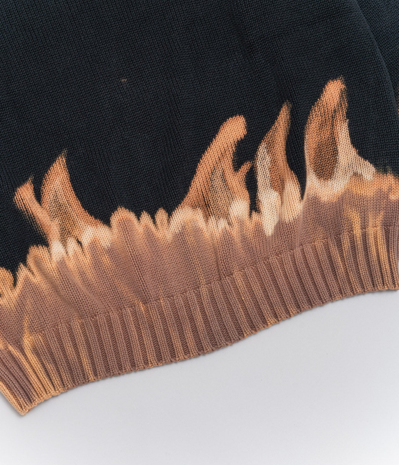 r "Tie-dye cotton sweater fire pattern" Black 1 - WEAREALLANIMALS