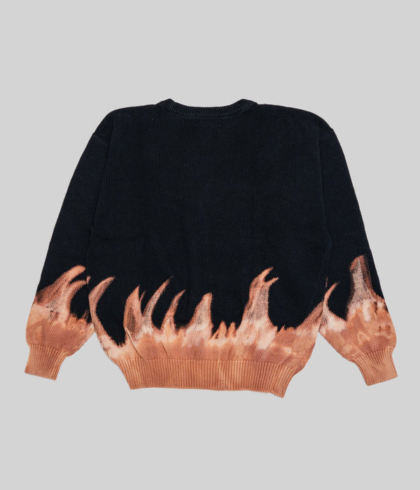 r "Tie-dye cotton sweater fire pattern" Black 4 - WEAREALLANIMALS