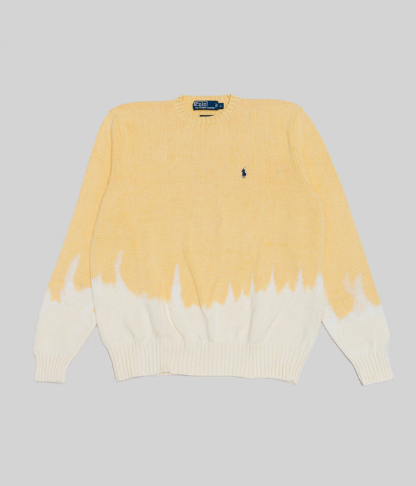 r "Tie-dye cotton sweater fire pattern" Yellow 1 - WEAREALLANIMALS