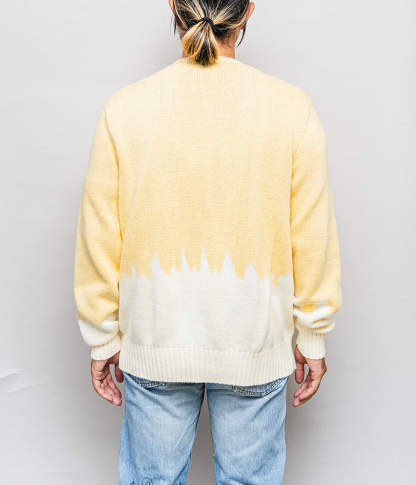 r "Tie-dye cotton sweater fire pattern" Yellow 1 - WEAREALLANIMALS