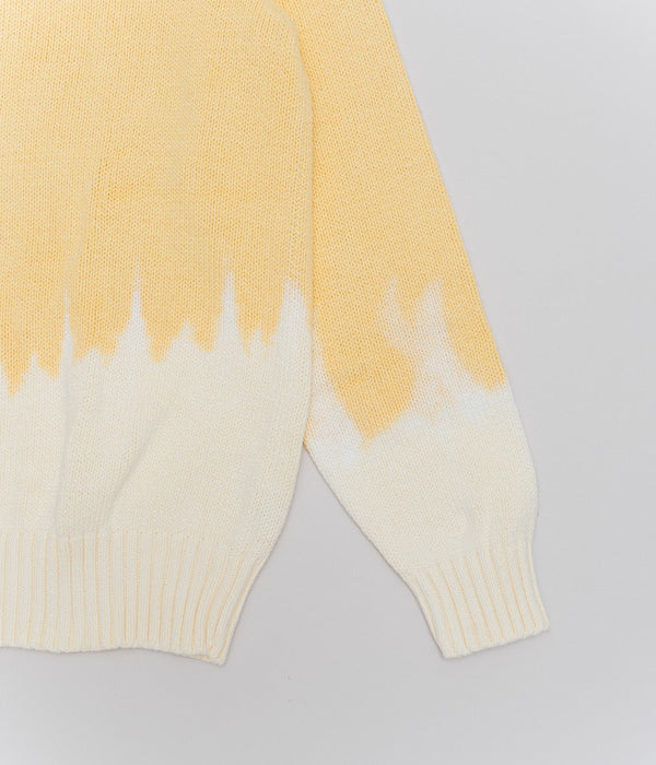 r "Tie-dye cotton sweater fire pattern" Yellow 1 - WEAREALLANIMALS