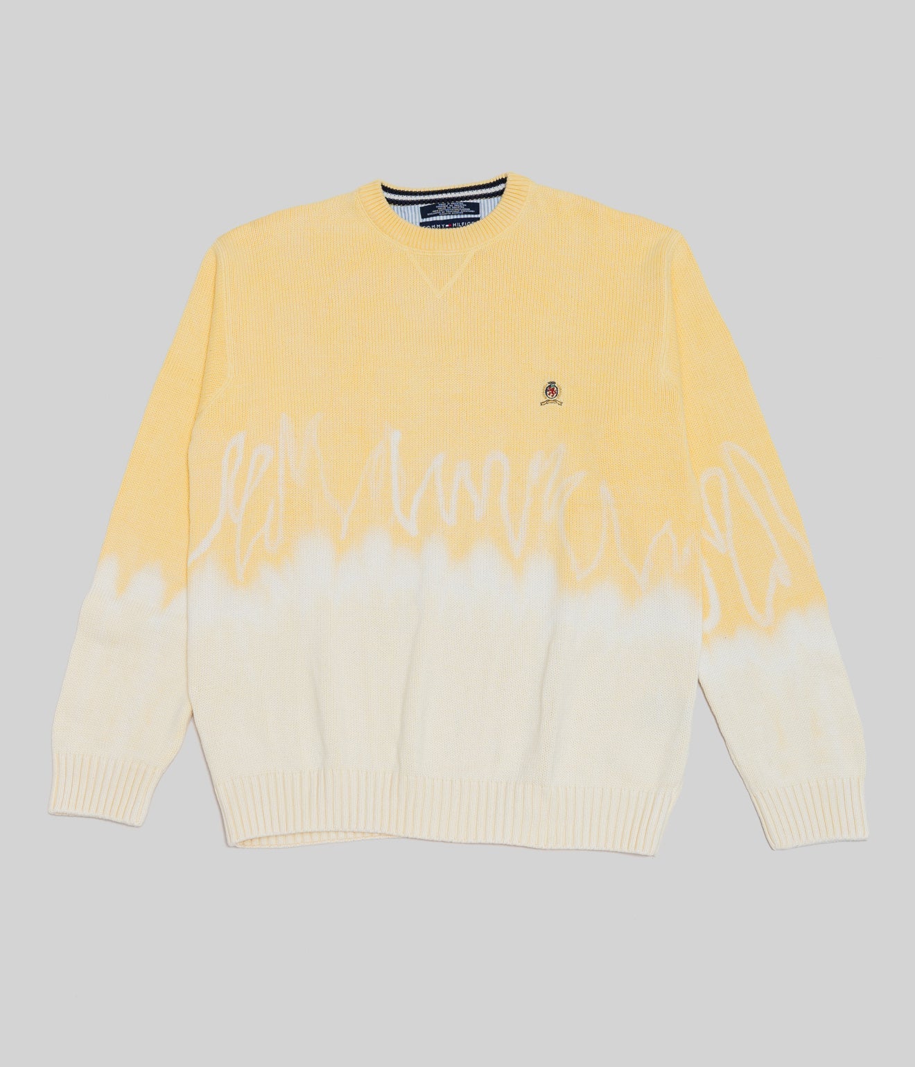r "Tie-dye cotton sweater fire pattern" Yellow 2 - WEAREALLANIMALS