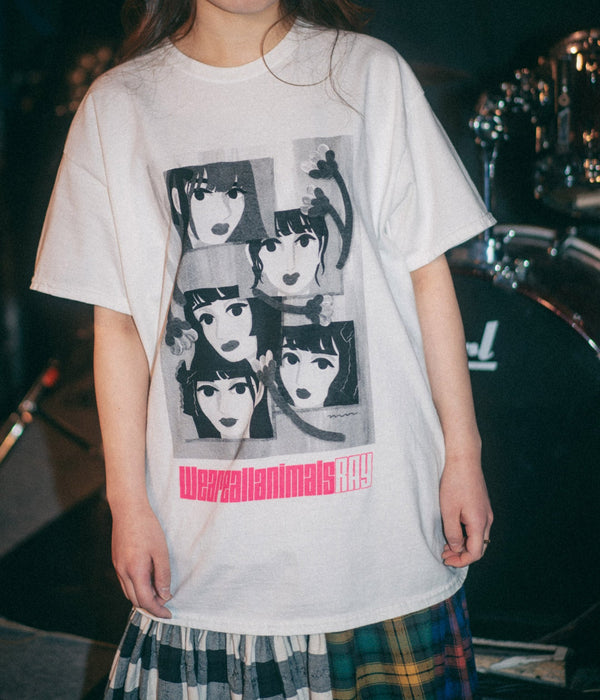 RAY × WEAREALLANIMALS × Momoko Nakamura "Bud" T-shirt black Print - WEAREALLANIMALS