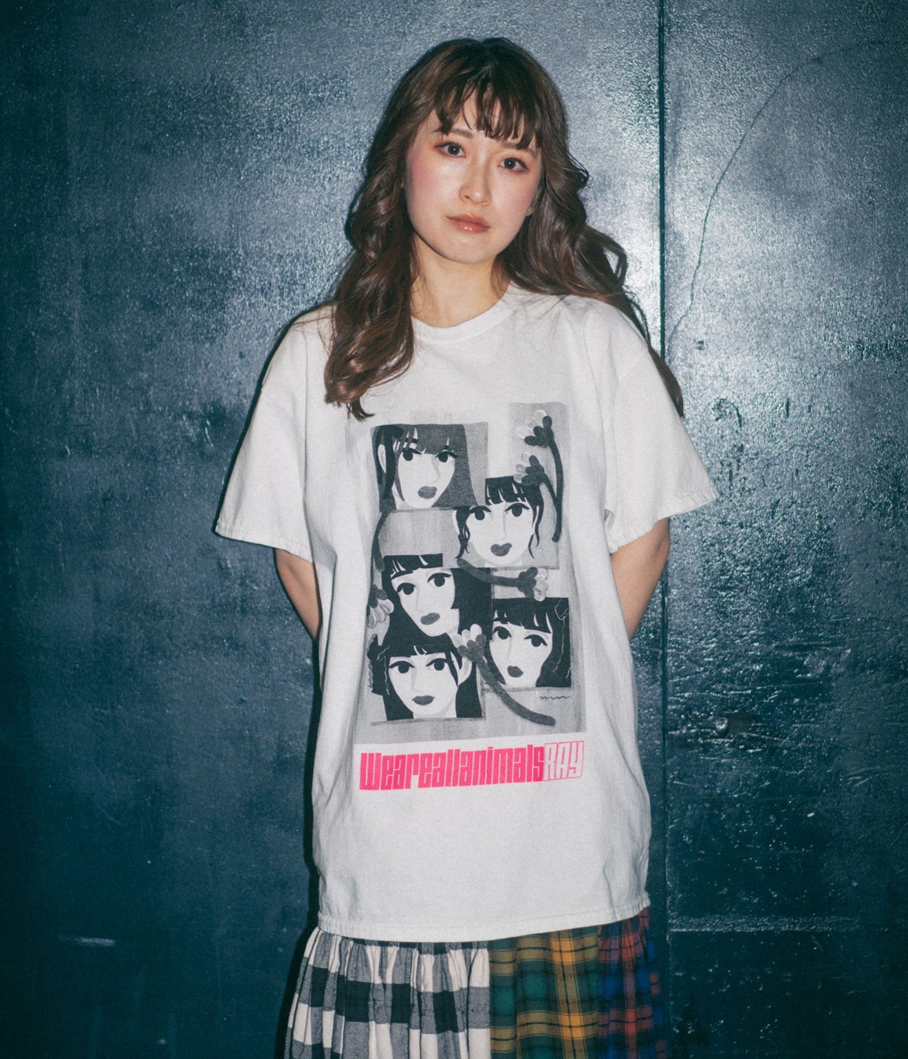 RAY × WEAREALLANIMALS × Momoko Nakamura "Bud" T-shirt black Print - WEAREALLANIMALS