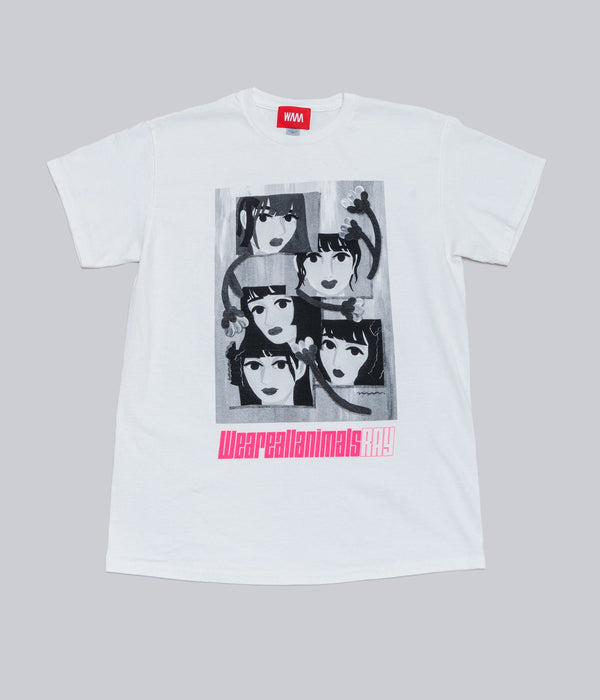 RAY × WEAREALLANIMALS × Momoko Nakamura "Bud" T-shirt black Print - WEAREALLANIMALS