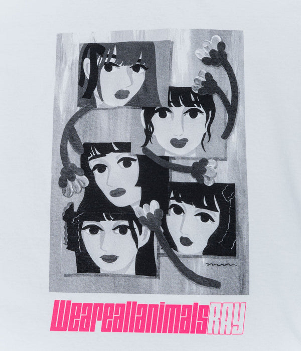 RAY × WEAREALLANIMALS × Momoko Nakamura "Bud" T-shirt black Print - WEAREALLANIMALS