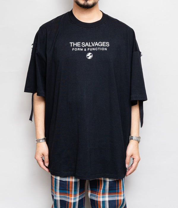 THE SALVAGES "FORM & FUNCTION D-RING OS T-SHIRT" BLACK - WEAREALLANIMALS