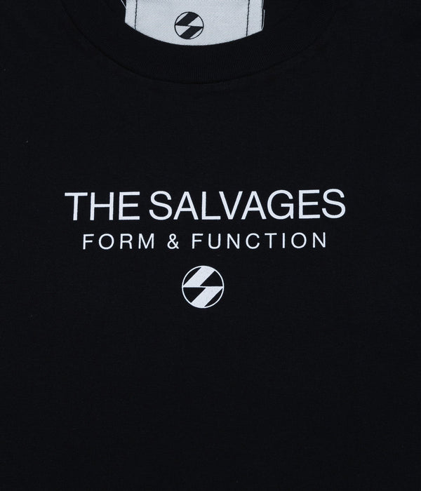 THE SALVAGES "FORM & FUNCTION D-RING OS T-SHIRT" BLACK - WEAREALLANIMALS