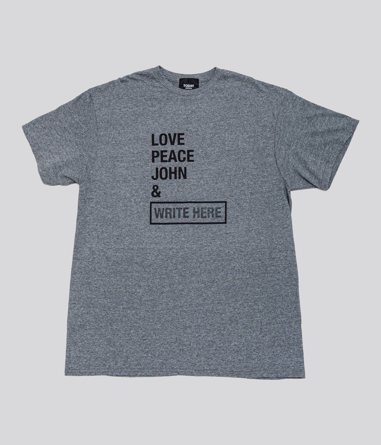 TODAY edition "Write Here SS Tee" GRAPHITE.H - WEAREALLANIMALS