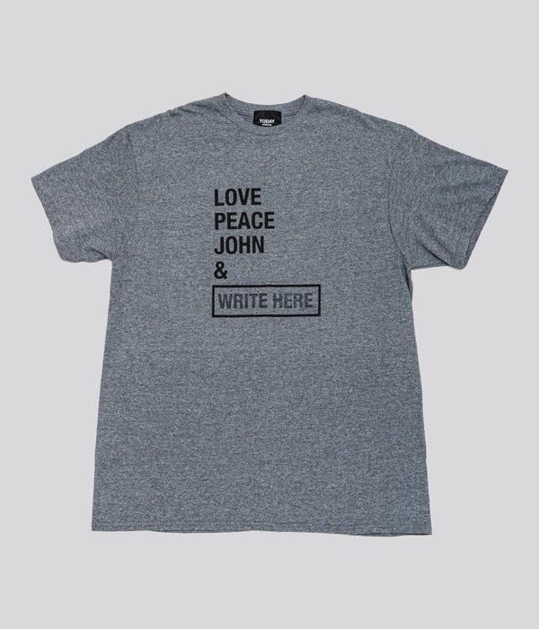 TODAY edition "Write Here SS Tee" GRAPHITE.H - WEAREALLANIMALS