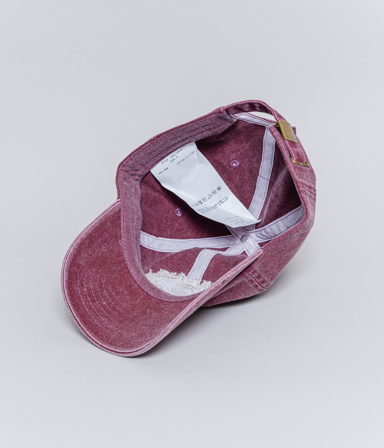 WAVE OF SAND "CAP PIGMENT DYED TWILL" BURGUNDY - WEAREALLANIMALS