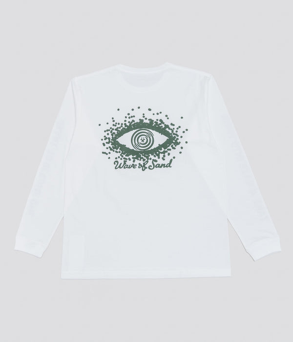 WAVE OF SAND "PRINT LOGO LONG T SHIRTS" WHITE - WEAREALLANIMALS