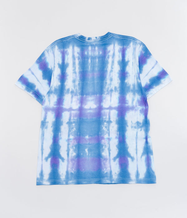 WEAREALLANIMALS × GRATEFUL DREAD ”EMBROIDERY LOGO TIE DYE T-SHIRT" BLUE TIEDYE - WEAREALLANIMALS