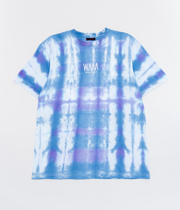 WEAREALLANIMALS × GRATEFUL DREAD ”EMBROIDERY LOGO TIE DYE T-SHIRT" BLUE TIEDYE - WEAREALLANIMALS