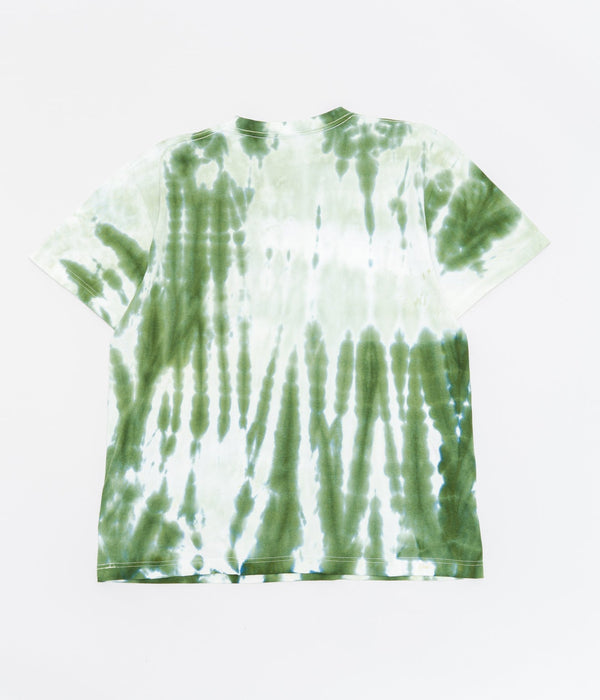 WEAREALLANIMALS × GRATEFUL DREAD ”EMBROIDERY LOGO TIE DYE T-SHIRT" GREEN TIEDYE - WEAREALLANIMALS