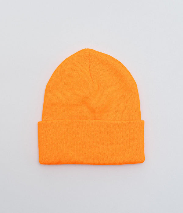 WEAREALLANIMALS "SCRIPT LOGO BEANIE MADE IN USA" BLAZE ORANGE - WEAREALLANIMALS