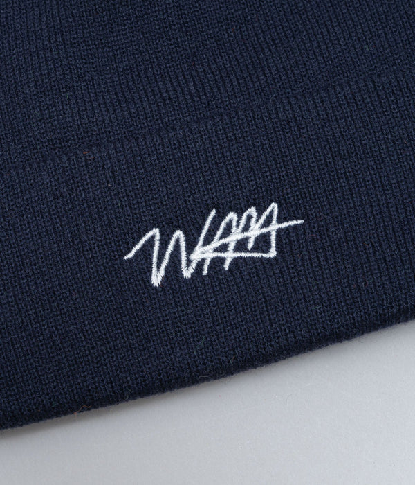 WEAREALLANIMALS "SCRIPT LOGO BEANIE MADE IN USA" NAVY - WEAREALLANIMALS