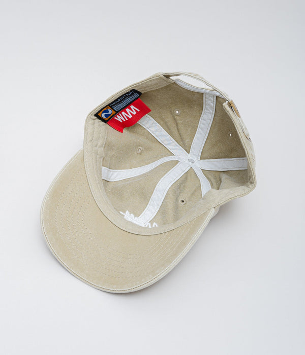 WEAREALLANIMALS "SCRIPT LOGO LOW CAP" KHAKI - WEAREALLANIMALS