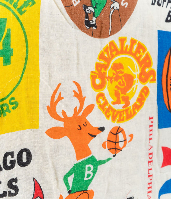 WEAREALLANIMALS UPCYCLE ”Piping Flat Tote -70’s NBA Fabric-" #3 - WEAREALLANIMALS