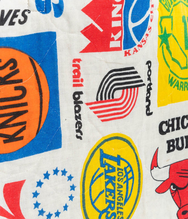 WEAREALLANIMALS UPCYCLE ”Piping Flat Tote -70’s NBA Fabric-" #5 - WEAREALLANIMALS