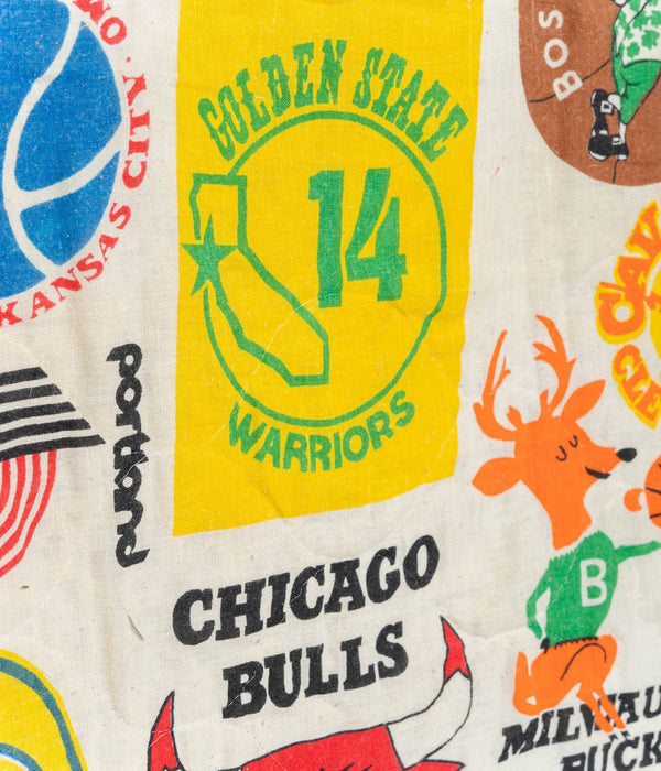 WEAREALLANIMALS UPCYCLE ”Piping Flat Tote -70’s NBA Fabric-" #6 - WEAREALLANIMALS